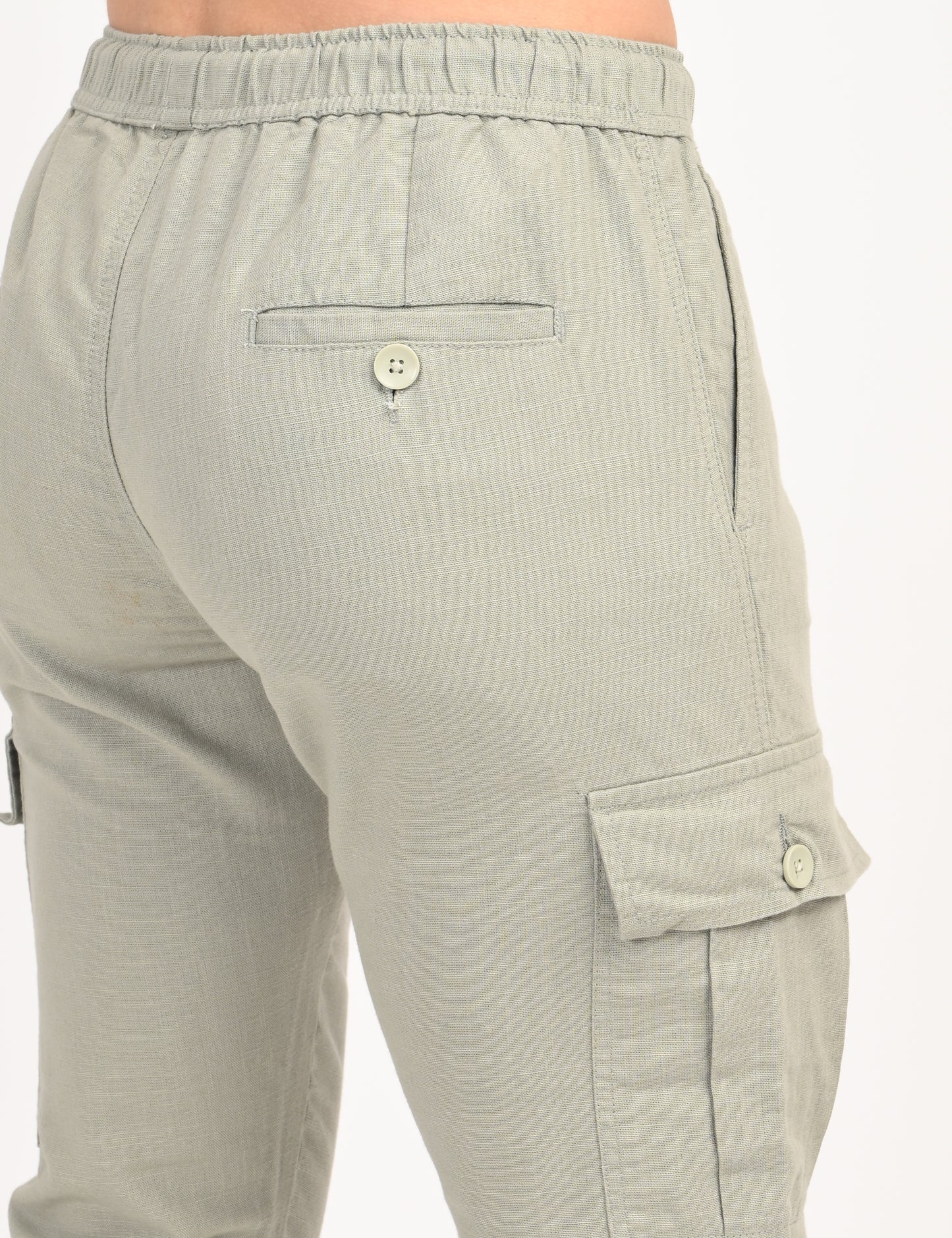 Leo linen Cargo - Light Green