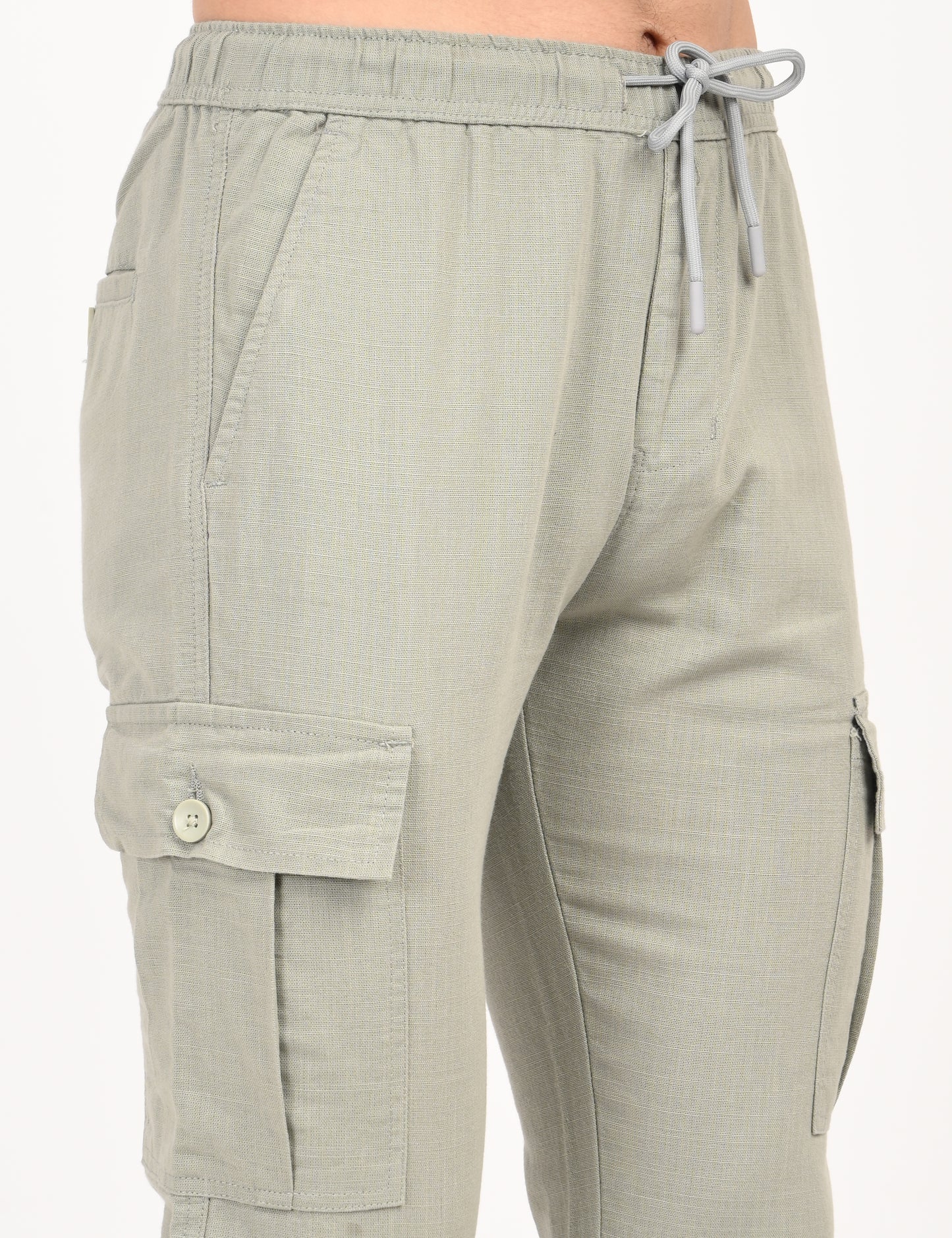 Leo linen Cargo - Light Green