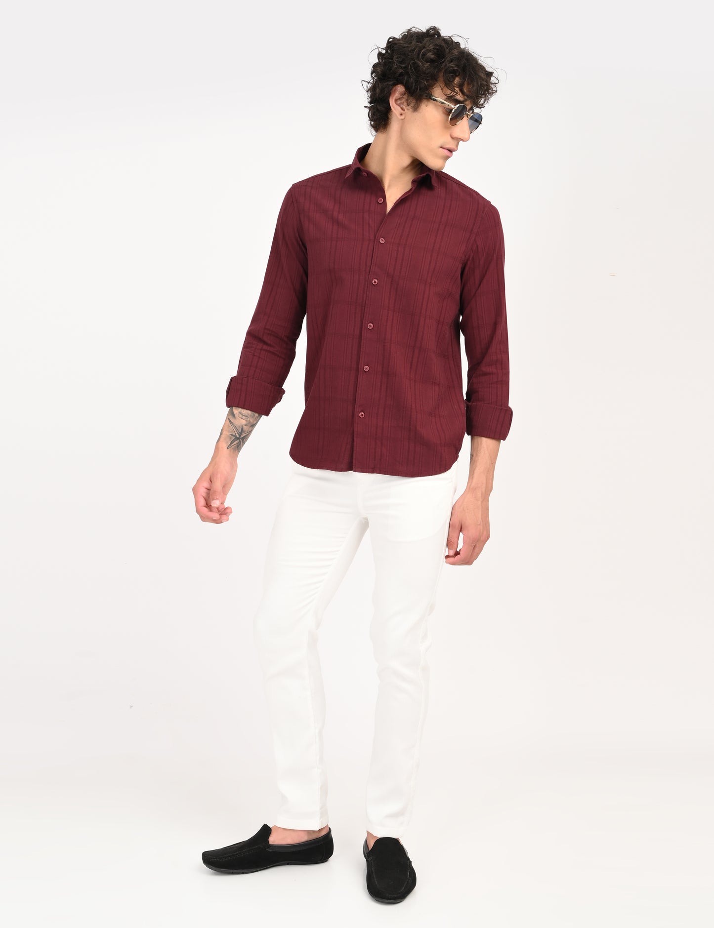 Snow Cotton - Maroon